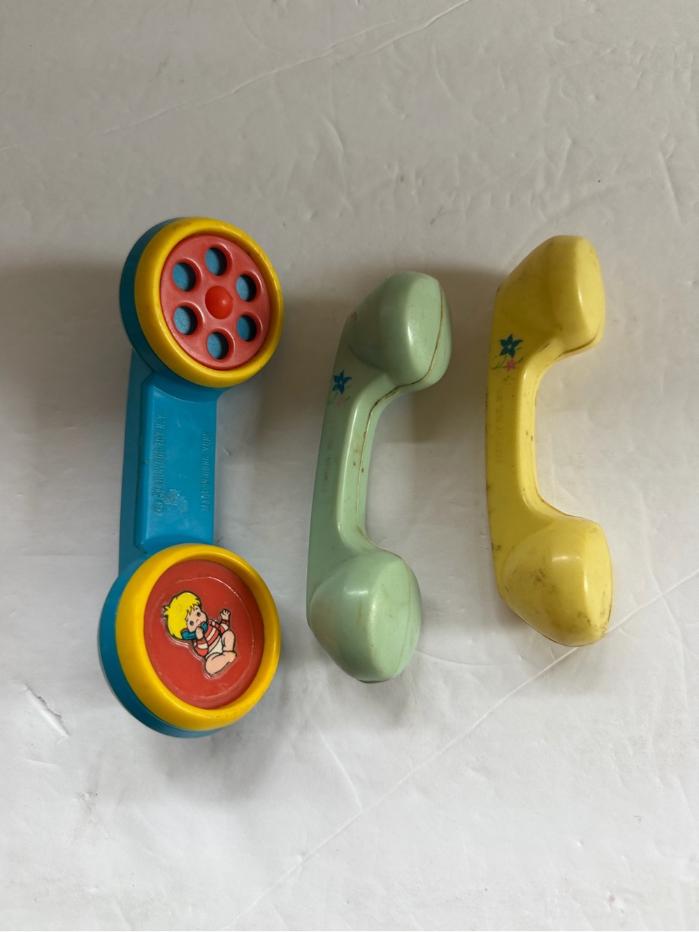 Vintage Stahl wood Baby Phone Rattles, Hong Kong